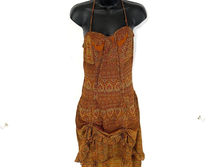 Ruby Fantasy Dress in light summer silk, Agni One size. SKU:735-2048