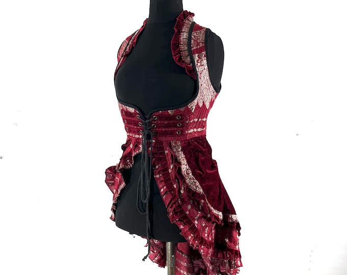 S. Celeste Velvet Underbust Corset Dress with adjustable skirt SKU:2121-9487
