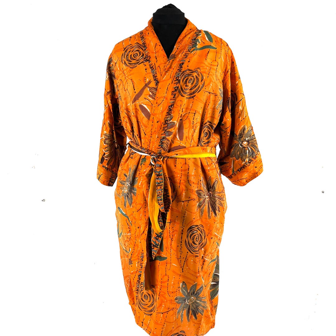 Reversible Robe L/XL. Luxury Silk Robe; Reversible With Deep Pockets. A Perfect ...