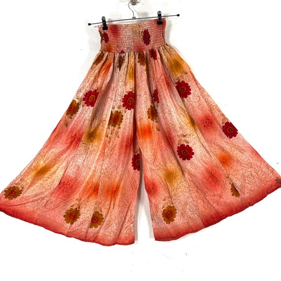 Delilah Plus Size Culottes in Summer Silk With XL Elasticated