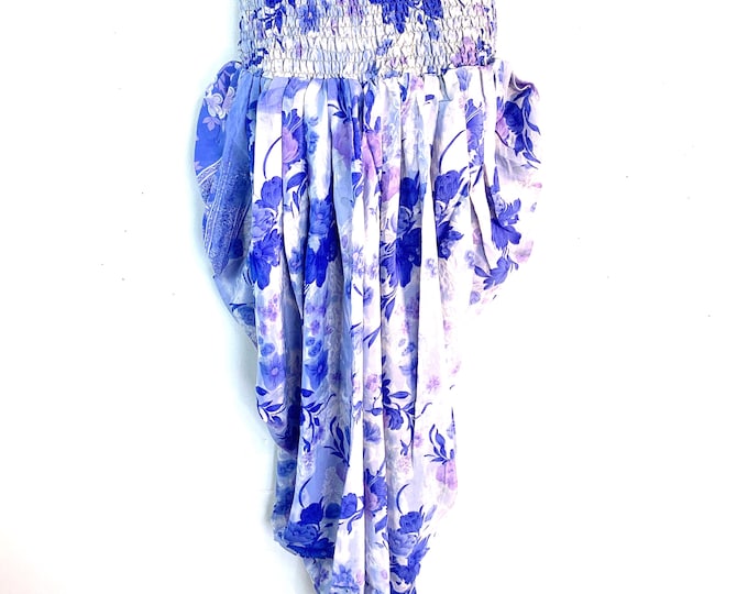 Caroline Waterfall Silk Harem Pants