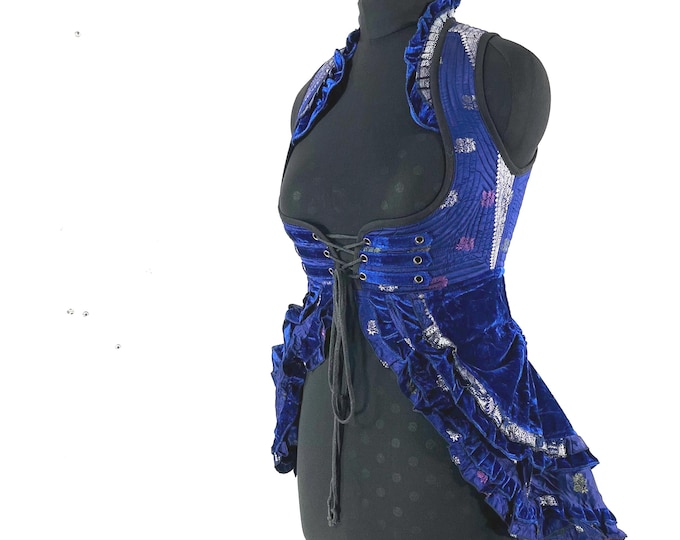 L. Celeste Velvet Underbust Corset Dress with adjustable skirt SKU:2123-9505