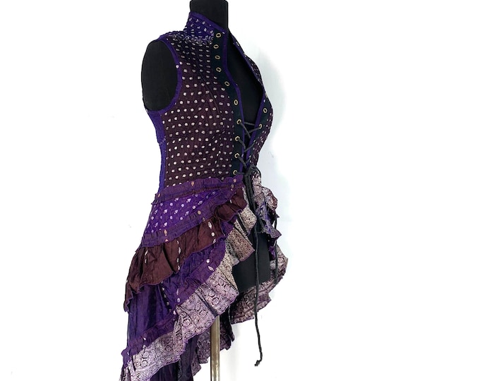 L. Isabella Corset  Dress, Steampunk Silk Brocade,  SKU:2001-4480