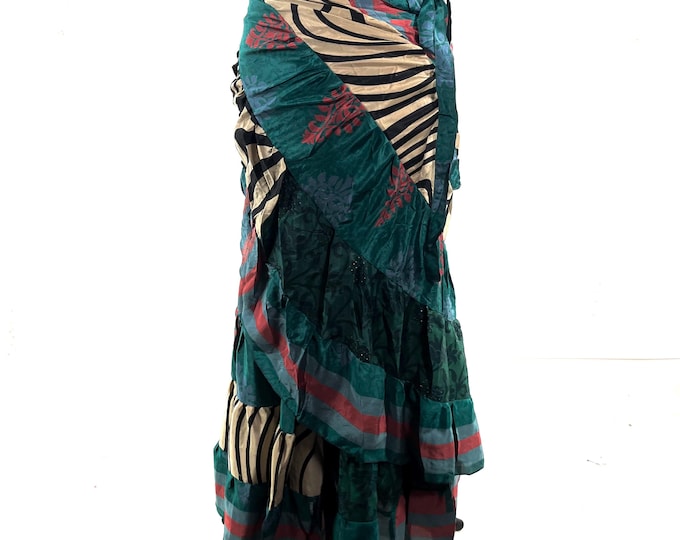 Kezia Gypsy Silk Wrap Skirt OneSize Plus - Can be worn as a dress  (SKU:931-10436)