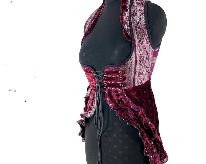 L. Celeste Velvet Underbust Corset Dress with adjustable skirt SKU:2123-9506