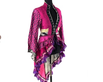 M. Seraphina Corset Dress - Silk - Long Sleeves - Handmade (SKU:1006-9318)