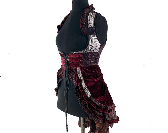 S. Celeste Velvet Underbust Corset Dress with adjustable skirt SKU:2121-9489