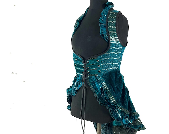 M. Celeste Velvet Underbust Corset Dress with adjustable skirt SKU:2122-9498