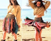 Lilly Patchwork Mini Skirt - Etsy Canada