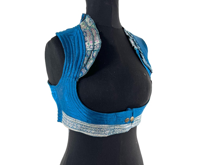 M. Underbust Corset Bustier Silk Brocade Top  SKU:442-9355