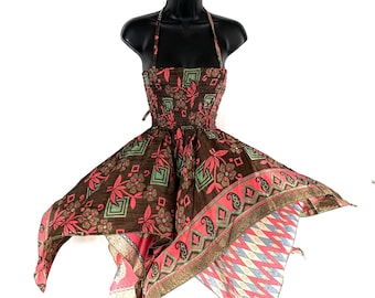 Elvina Fairy Dress; Silky One Size Sundress comfortable & ethical, Length 87cm (34") SKU:901-8361