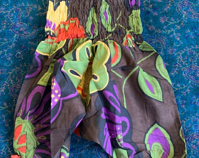Child Size 1 Baby Cotton Harem Pants, Kids Drop-Crotch Trousers, Ali Baba, Afghan Pants