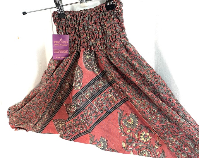 Child Size 3 Silk Harem Pants, Children's Afghans, drop-crotch, Ali Baba, yoga, unisex kids trousers.