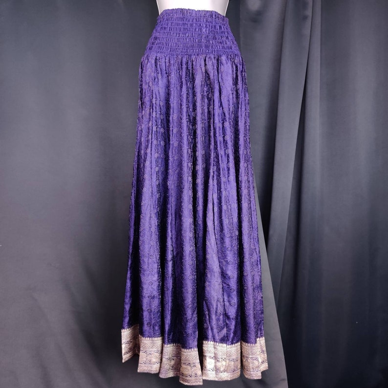 Elasticated Waist Culottes. Purple with silver SALE- Reduced due to slight marking Silk Brocade One size Palazzo Pants