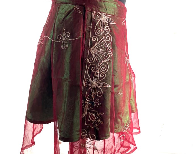 Aari Tari Mini Wrap Skirt - 2 layer (SKU:2010-9863)