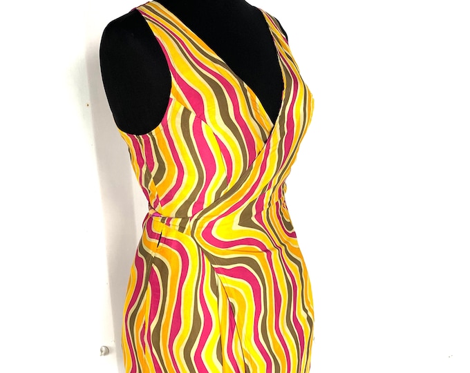 M. Wrap Star, Reversible double layer silk wrap party dress - Two dresses in one SKU:728-1883