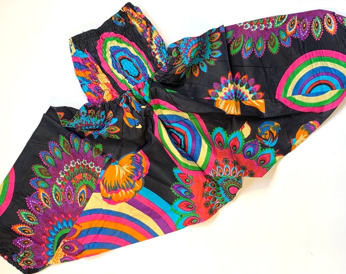 Child Size 4, Cotton Harem Pants, Afghans, drop-crotch, Ali Baba, toddler, unisex kids