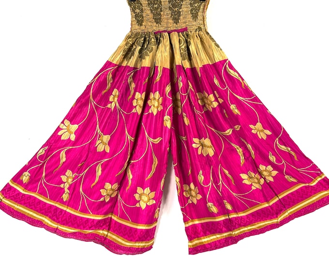 Corlissa Plus Plus Size Culottes in Summer Silk with 2XL Elasticated Waist, Great for a fuller figure. (Wide Leg Palazzo Pants) SKU:837-8650