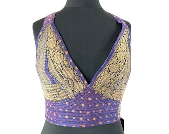 UK-S Phoenix Tribal Top. New cut in Silk brocade. SKU:1022-7646