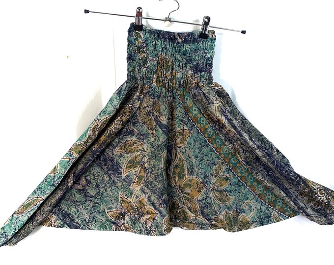 Child Size 5, Silk Harem Pants, Kids Drop-Crotch Trousers, Ali Baba, Afghan Pants.
