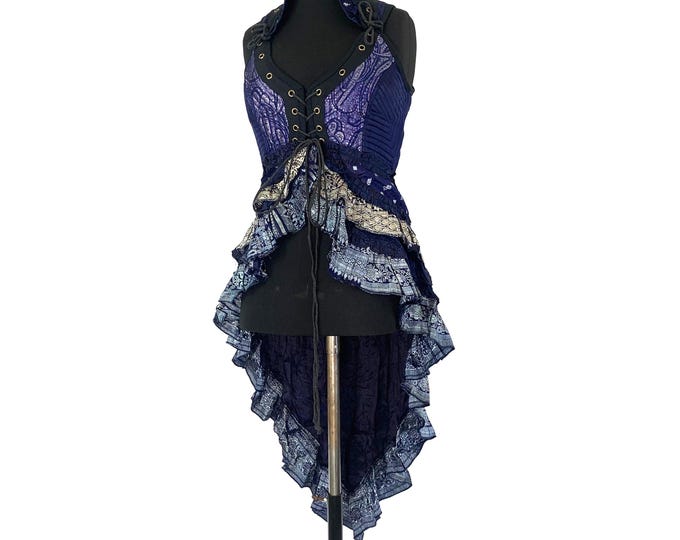 M. Sophia Steampunk Corset Dress in Silk brocade SKU:2000-2965