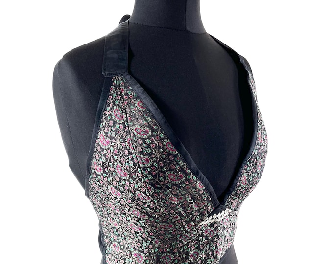 S Phoenix Tribal Top. New cut Bra handmade in Silk Brocade. SKU:1022-9478