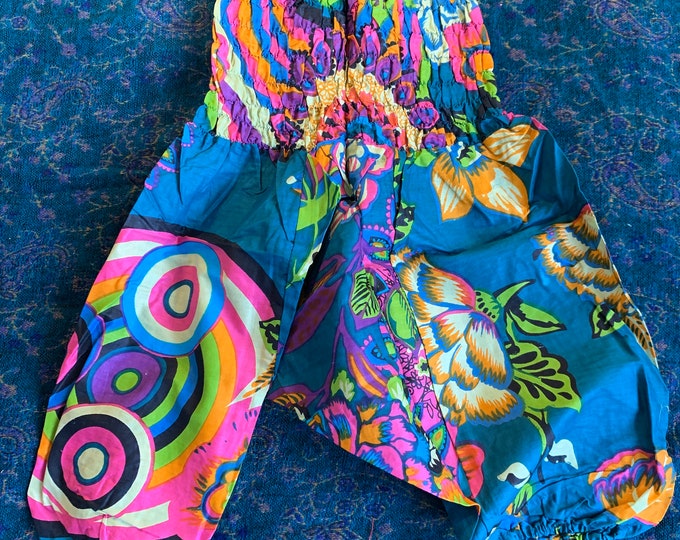 Child Size 1 Baby Cotton Harem Pants, Kids Drop-Crotch Trousers, Ali Baba, Afghan Pants