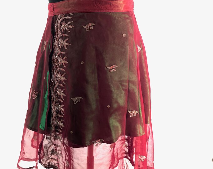 Aari Tari Mini Wrap Skirt - 2 layer (SKU:2010-9843)