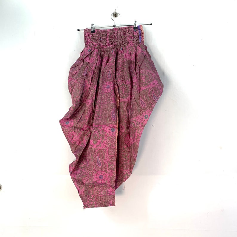 Caroline Waterfall Harem Pants. Silk. One Size Elasticated - Etsy UK