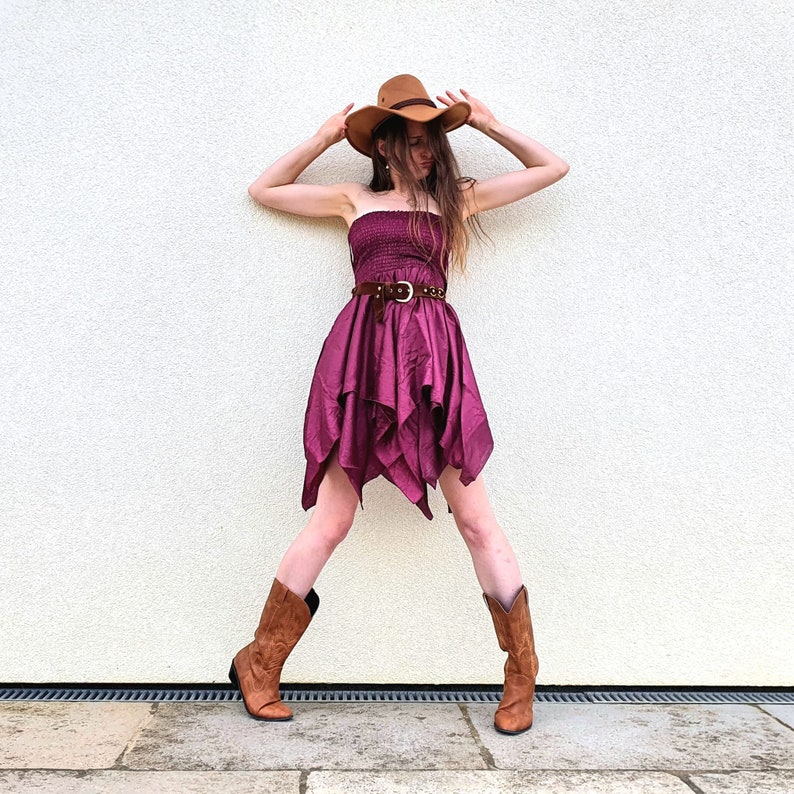 This dress feels so lovely to wear and flows beautifully as you move.  When worn as a skirt, it is easy to find a top to compliment the many colours in the fabrics & will leave you with a smile on your face.
Get that Fairy Feeling!