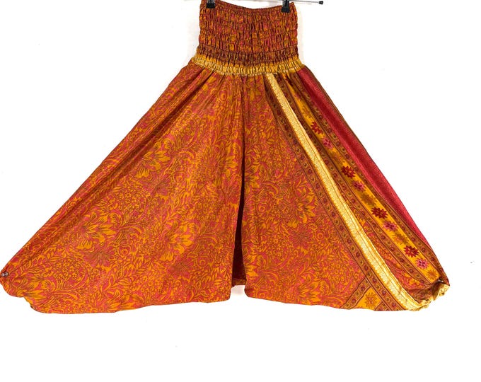 Harem pants One size in Silk. (Drop Crotch Afghani Pants, Ali Baba, Aladdin, Unisex) SKU:880-9241