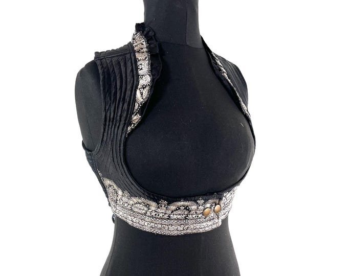 M. Underbust Corset Bustier Silk Brocade Top  SKU:442-9354