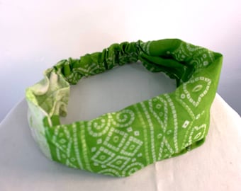 Silk Face Mask Headband Bandana, Recycled Silk Saris 100% Recyclable FIT Head circumference 19” to 23”