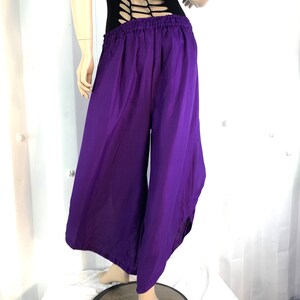Purple Tulip Palazzo Pants in Rayon Split open leg harem trouser Why buy boring image 9