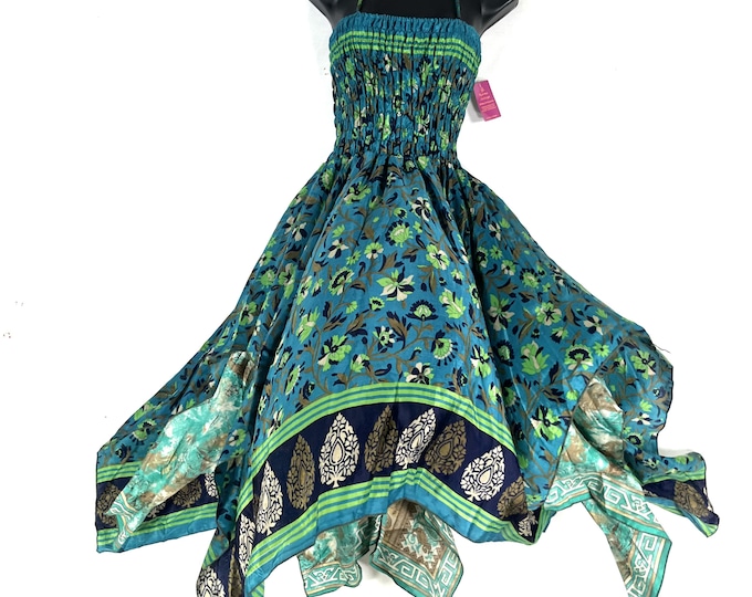 Aurora Fairy Dress, Long Summer Silk Maxi, Tall Girl Sundress 47" (One Size  SKU:902-10578)