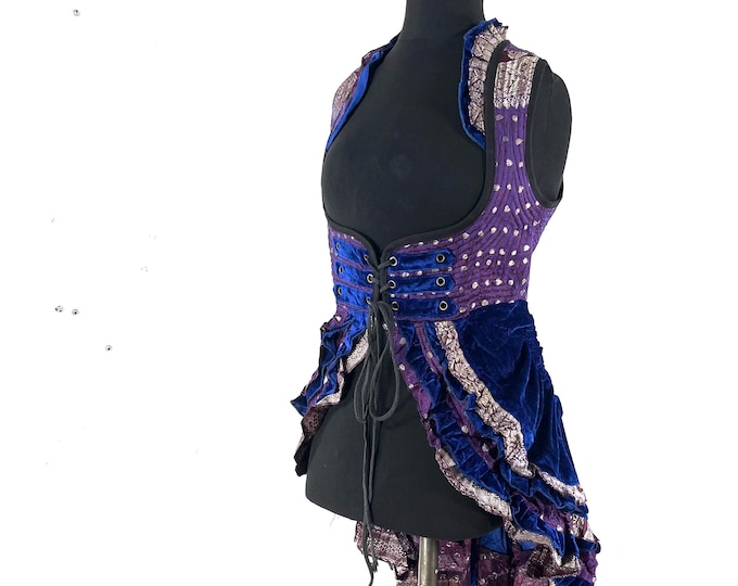 M. Celeste Velvet Underbust Corset Dress with adjustable skirt SKU:2122-9502