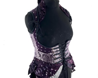 3XL Elisa Bustier Dress; Underbust Corset in Silk Brocade with long body. (SKU:2004-10236)