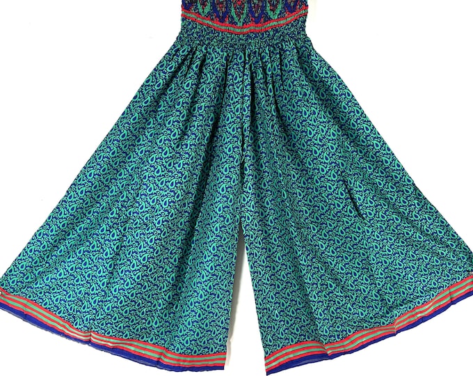 Corlissa Plus Plus Size Culottes in Summer Silk with 2XL Elasticated Waist, Great for a fuller figure. (Wide Leg Palazzo Pants) SKU:837-8665