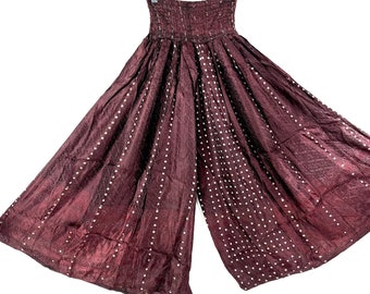 2XL Amy Culottes - Silk Brocade - Wide Leg Palazzo Pants (SKU:812-7461)