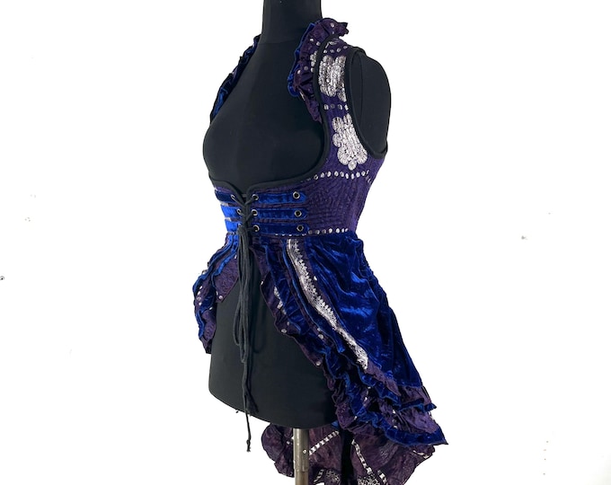 S. Celeste Velvet Underbust Corset Dress with adjustable skirt SKU:2121-9486