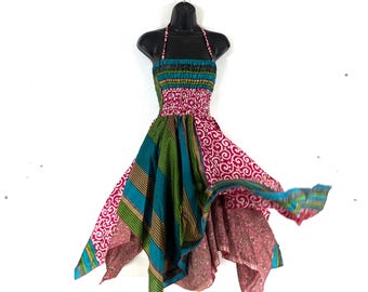 Tatiana Fairy Dress 41" (104cm) Long, One Size; Silk Maxi Summer Dress, Tall Girl Sundress, SKU: 902-9239