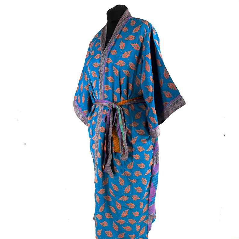 Reversible Robe M/L. Luxury Silk Robe; Reversible With Deep Pockets. A Perfect Dressing ...