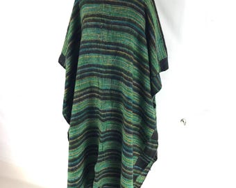 Warm Soft Cosy Poncho. Reversible, One size. Traditional Handmade Blanket style.