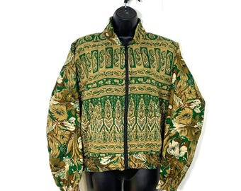 S/M Jude Silk Bomber Jacket - light fleece cosy lining.
