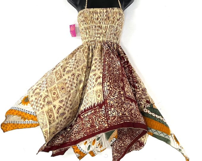 Ayeling Fairy Dress 38" (97cm) Midi Length, One size, Silky Summer, Bohemian, hippy, boho, gypsy, princess. SKU: 904-7258
