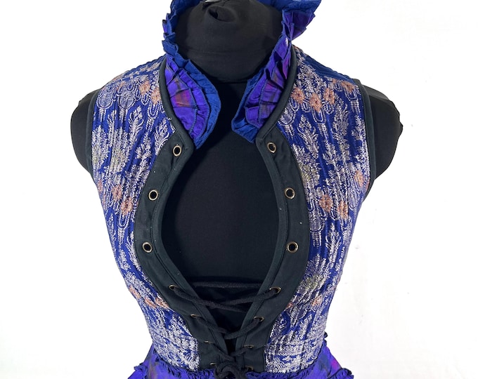 S. Isabella Corset Dress handmade from Vintage Silk Brocade. SKU:2001-9643