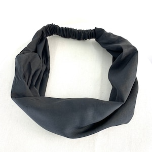 Grey Cotton Washable Headband Face Mask. dust mask, bandana, scrunchies FIT Head circumference 19” to 23”