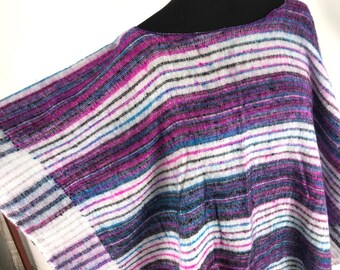 Warm Cosy Poncho. Reversible, One size. Traditional Handmade Soft Blanket style.