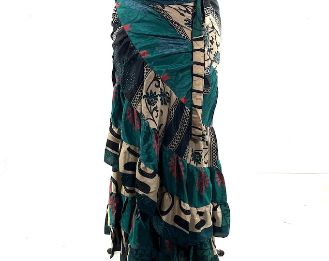 Kezia Gypsy Silk Wrap Skirt OneSize Plus - Can be worn as a dress  (SKU:931-10439)