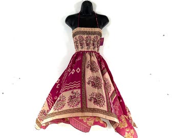 Tatiana Fairy Dress 41" (104cm) Long, One Size; Silk Maxi Summer Dress, Tall Girl Sundress, SKU: 902-9228